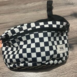 Vans Black and White Checkered Crossbody Bag- unisex